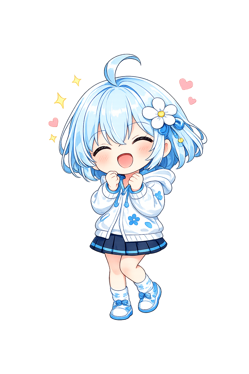 An excited chibi version of Pommi