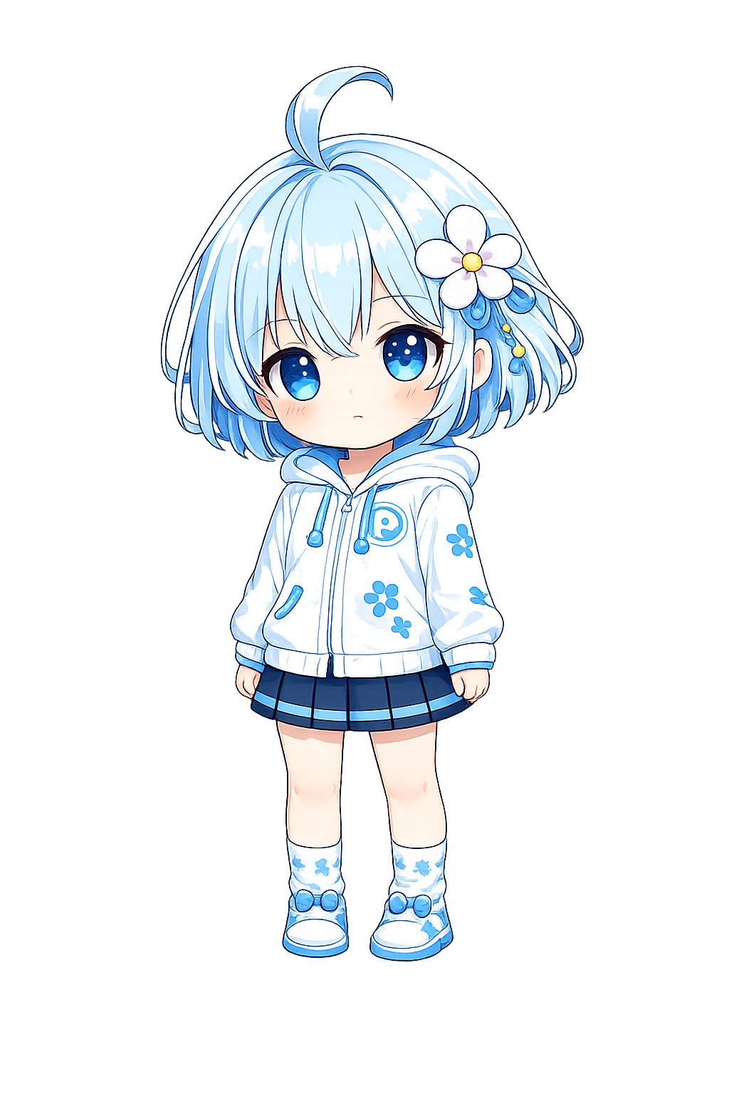 Chibi Pommi standing calmly